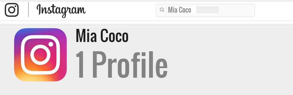 Mia Coco instagram account