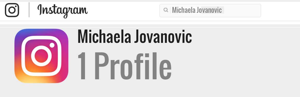 Michaela Jovanovic instagram account