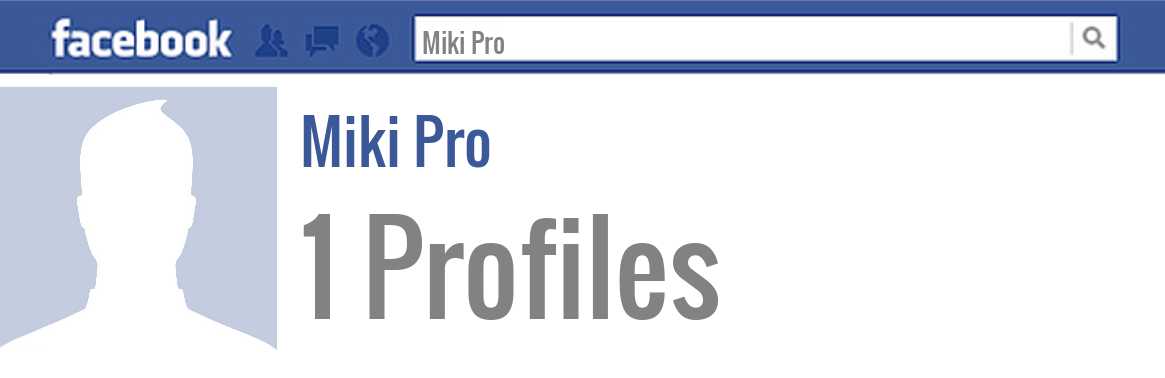 Miki Pro facebook profiles