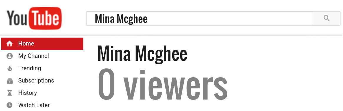 Mina Mcghee youtube subscribers