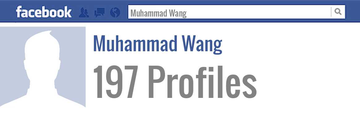 Muhammad Wang facebook profiles