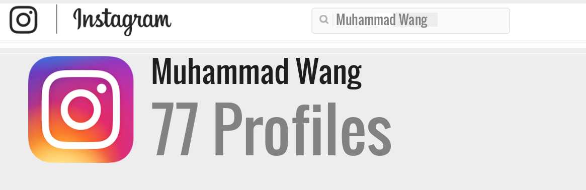 Muhammad Wang instagram account