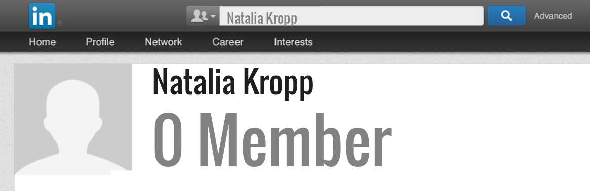 Natalia Kropp linkedin profile