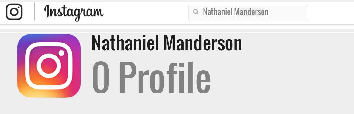 Nathaniel Manderson instagram account