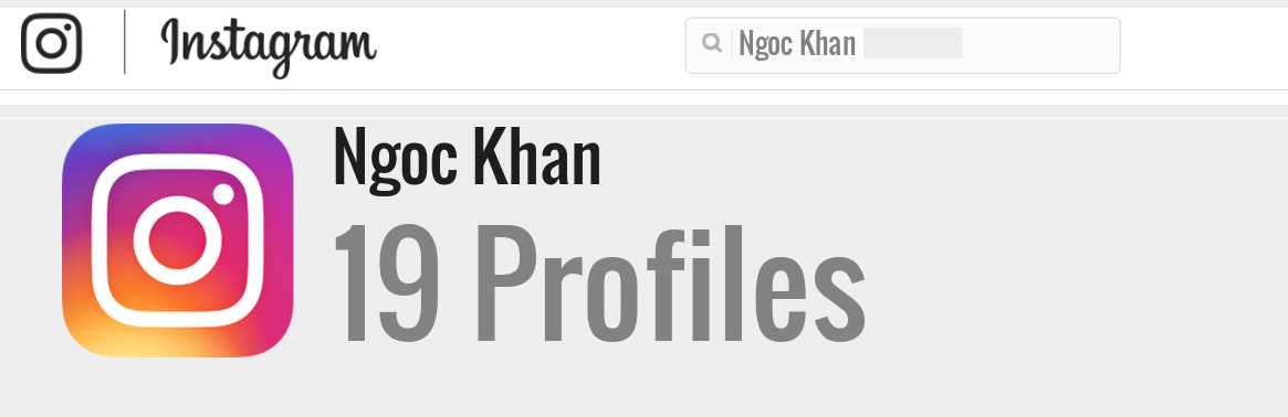 Ngoc Khan instagram account