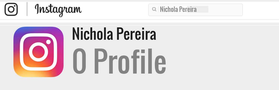 Nichola Pereira instagram account