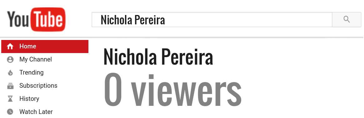 Nichola Pereira youtube subscribers