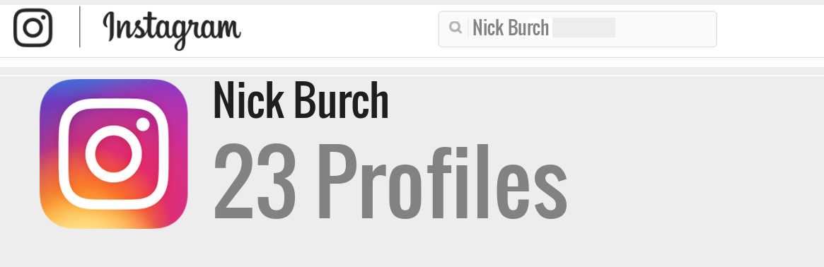 Nick Burch instagram account