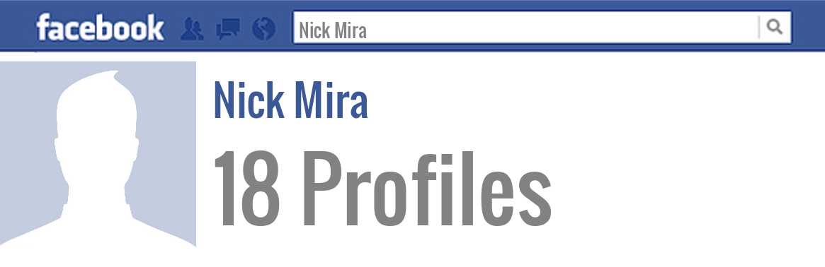 Nick Mira facebook profiles