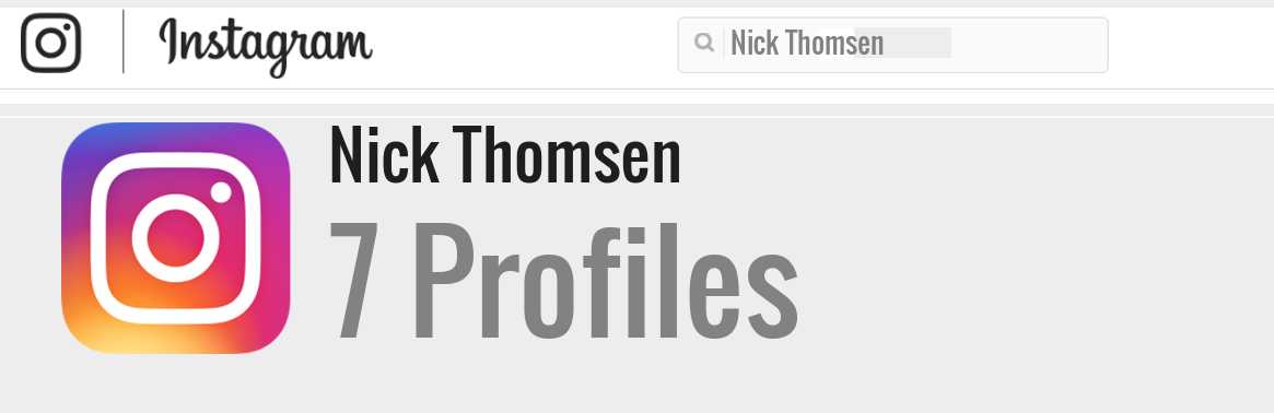 Nick Thomsen instagram account