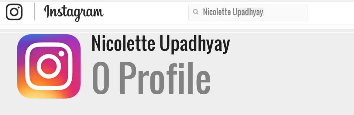 Nicolette Upadhyay instagram account