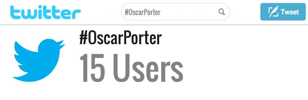 Oscar Porter twitter account