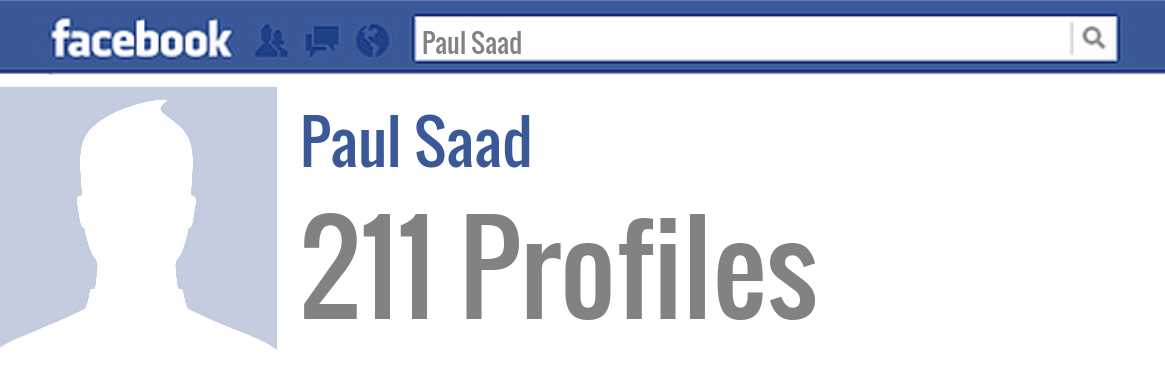 Paul Saad facebook profiles