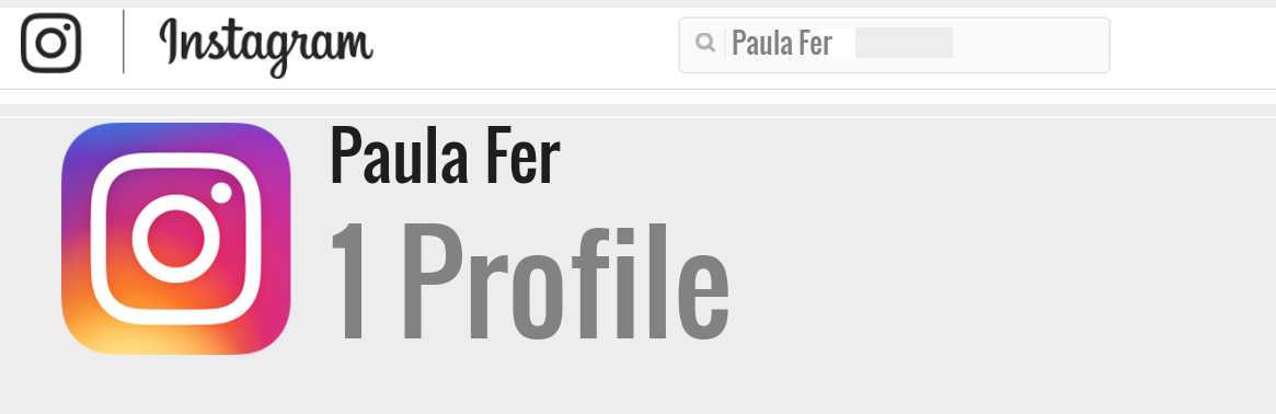 Paula Fer instagram account