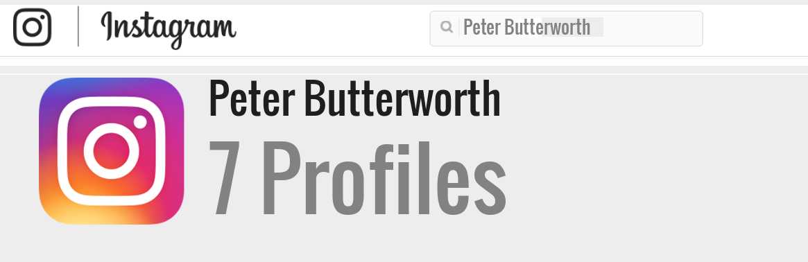 Peter Butterworth instagram account