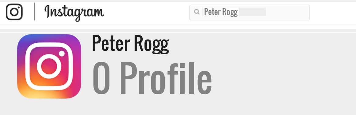 Peter Rogg instagram account