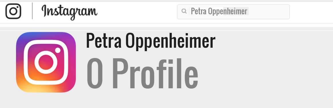 Petra Oppenheimer instagram account