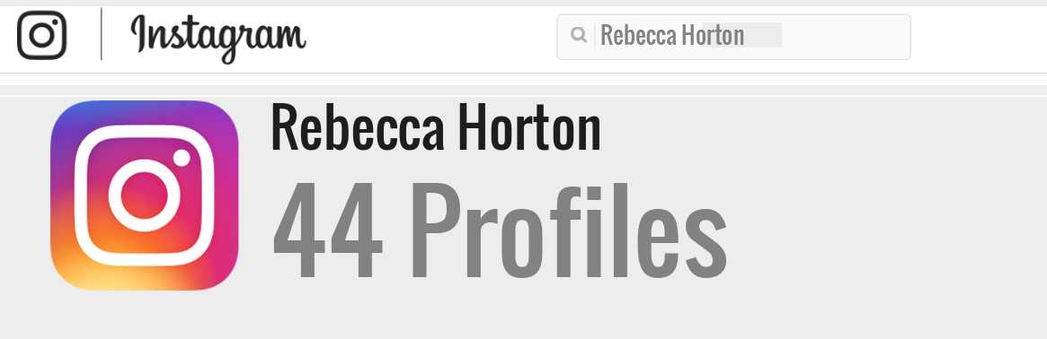 Rebecca Horton instagram account