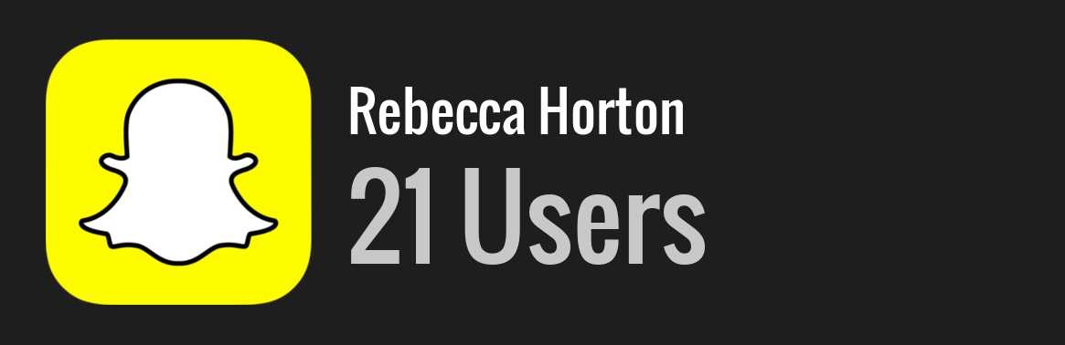 Rebecca Horton snapchat