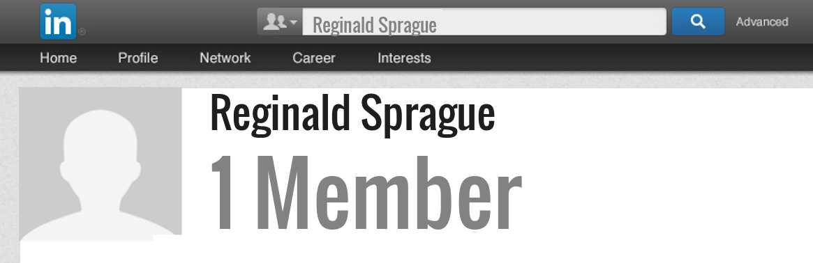 Reginald Sprague linkedin profile