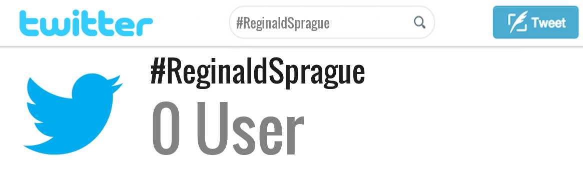 Reginald Sprague twitter account