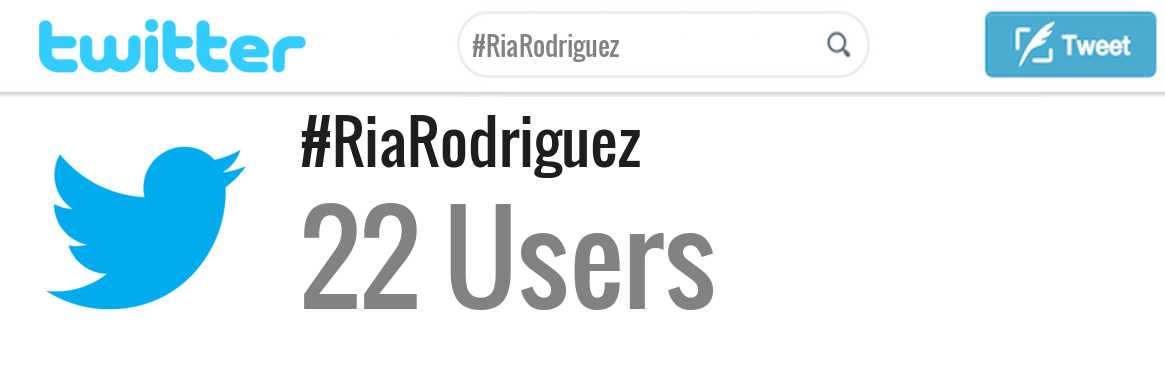 Ria Rodriguez twitter account