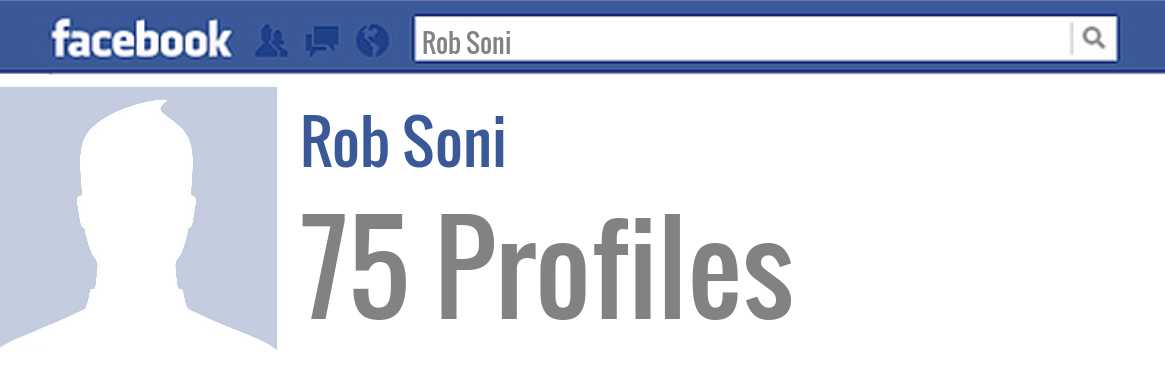 Rob Soni facebook profiles