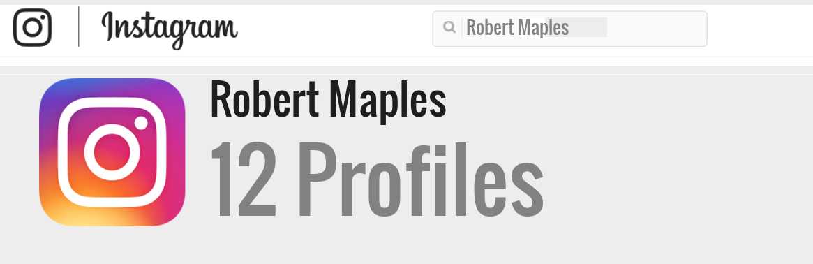 Robert Maples instagram account