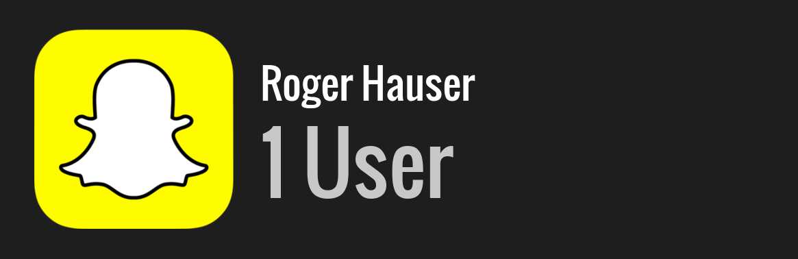 Roger Hauser snapchat