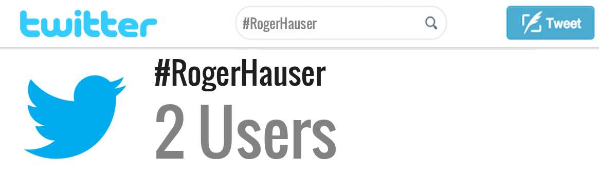 Roger Hauser twitter account