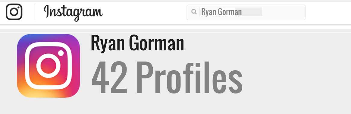 Ryan Gorman instagram account