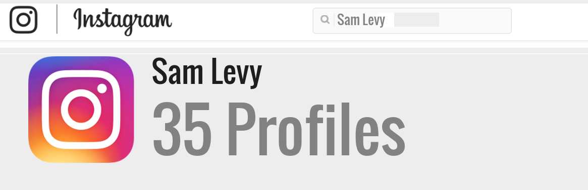 Sam Levy instagram account