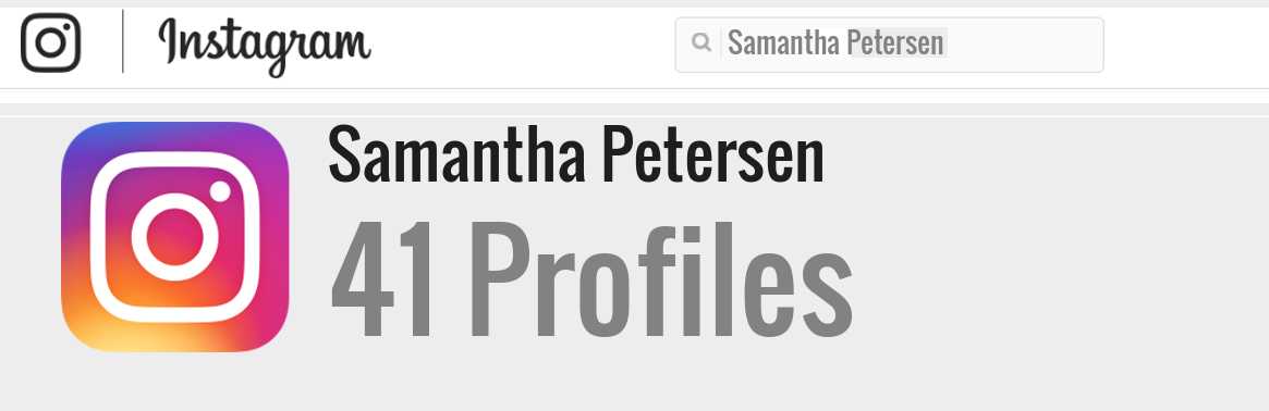 Samantha Petersen instagram account