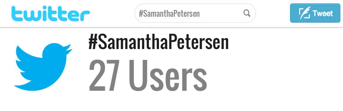 Samantha Petersen twitter account