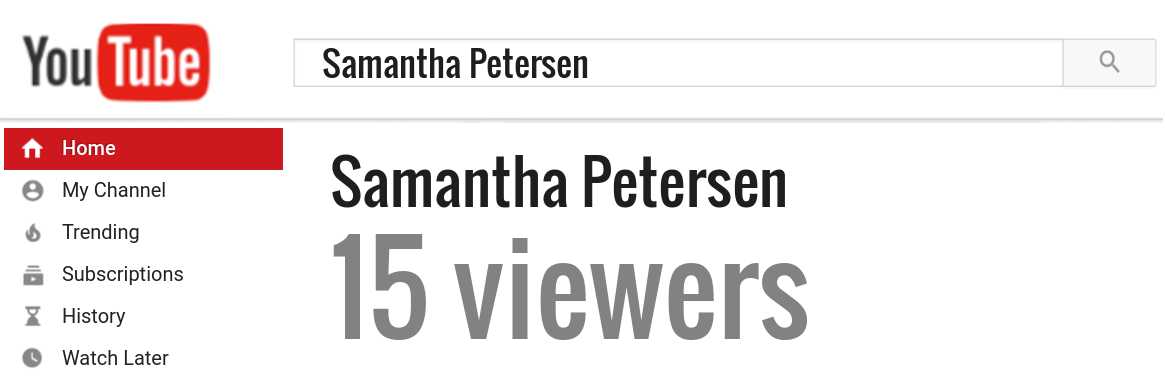 Samantha Petersen youtube subscribers