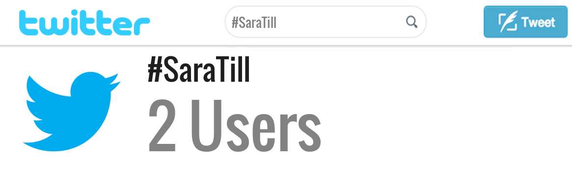 Sara Till twitter account