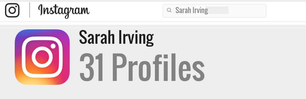 Sarah Irving instagram account