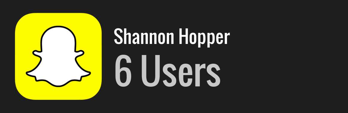 Shannon Hopper snapchat