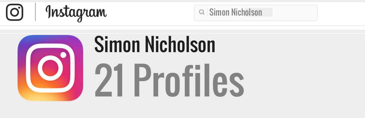 Simon Nicholson instagram account