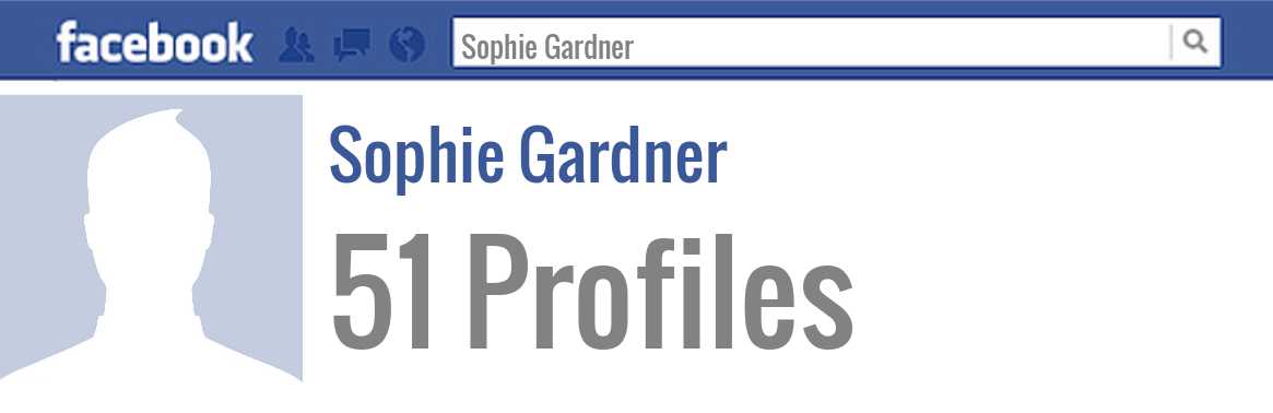 Sophie Gardner facebook profiles