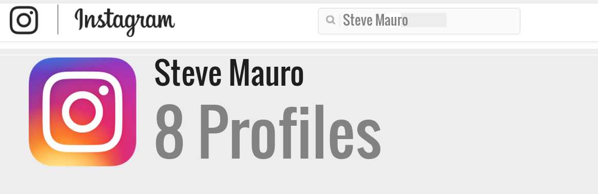 Steve Mauro instagram account