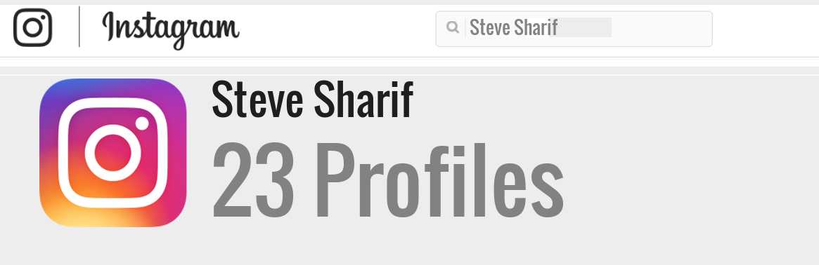 Steve Sharif instagram account