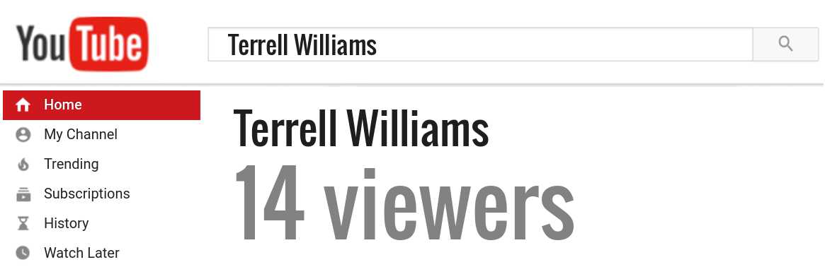 Terrell Williams youtube subscribers