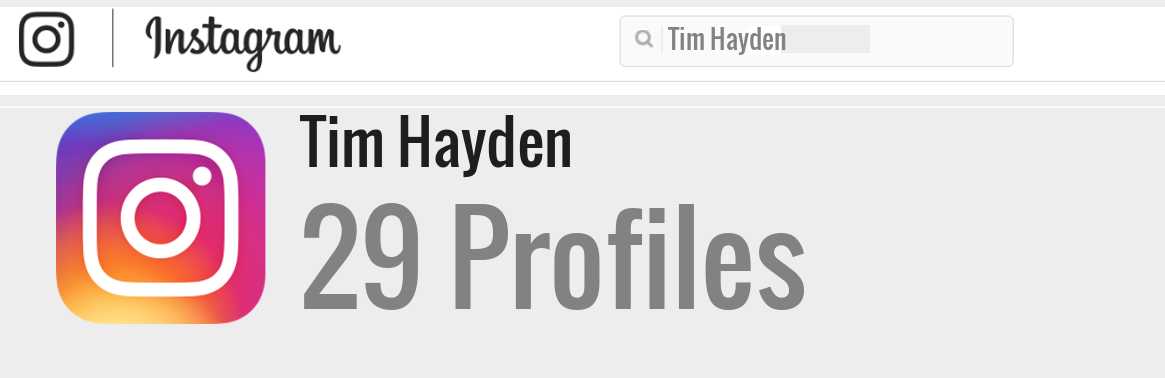 Tim Hayden instagram account