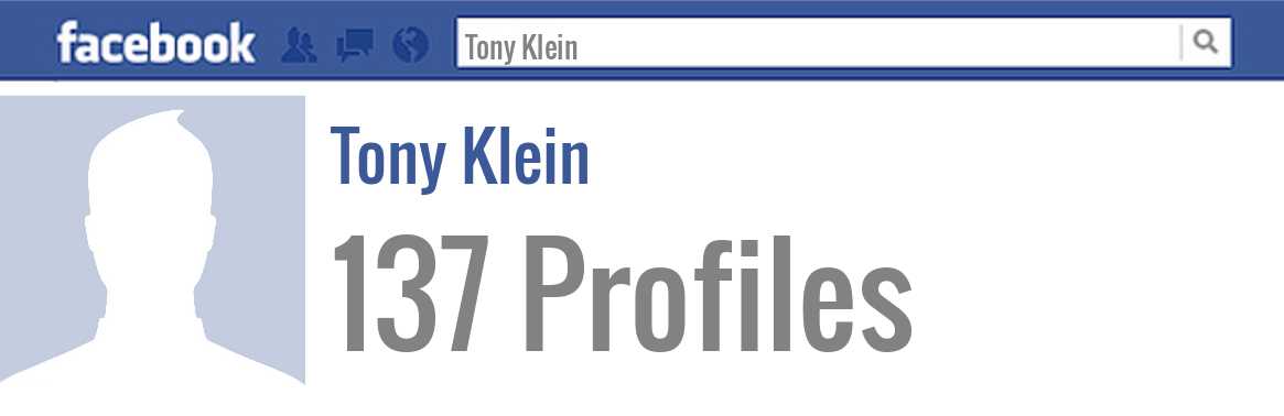 Tony Klein facebook profiles