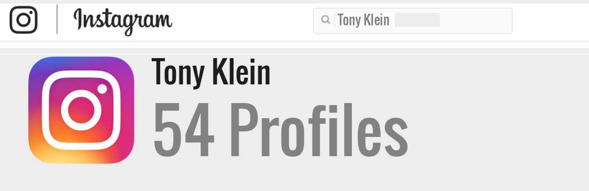 Tony Klein instagram account