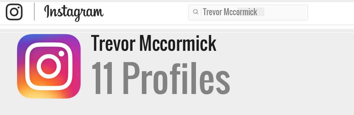 Trevor Mccormick instagram account