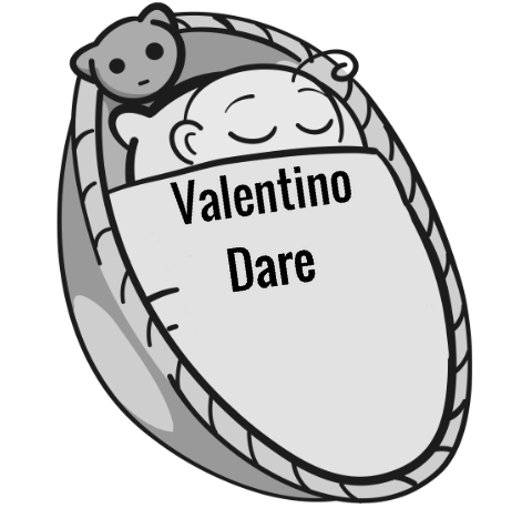 Valentino Dare sleeping baby