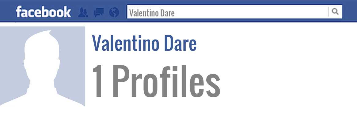 Valentino Dare facebook profiles