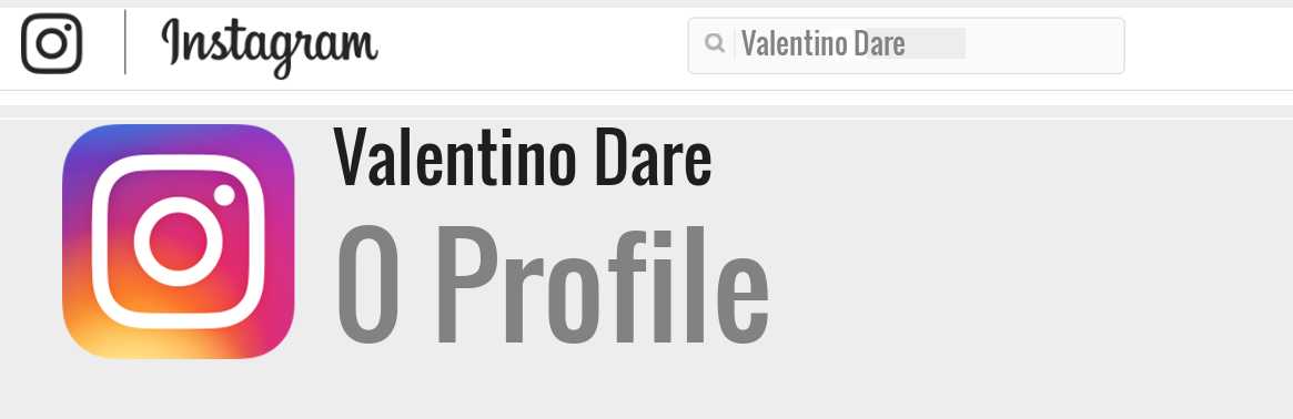 Valentino Dare instagram account
